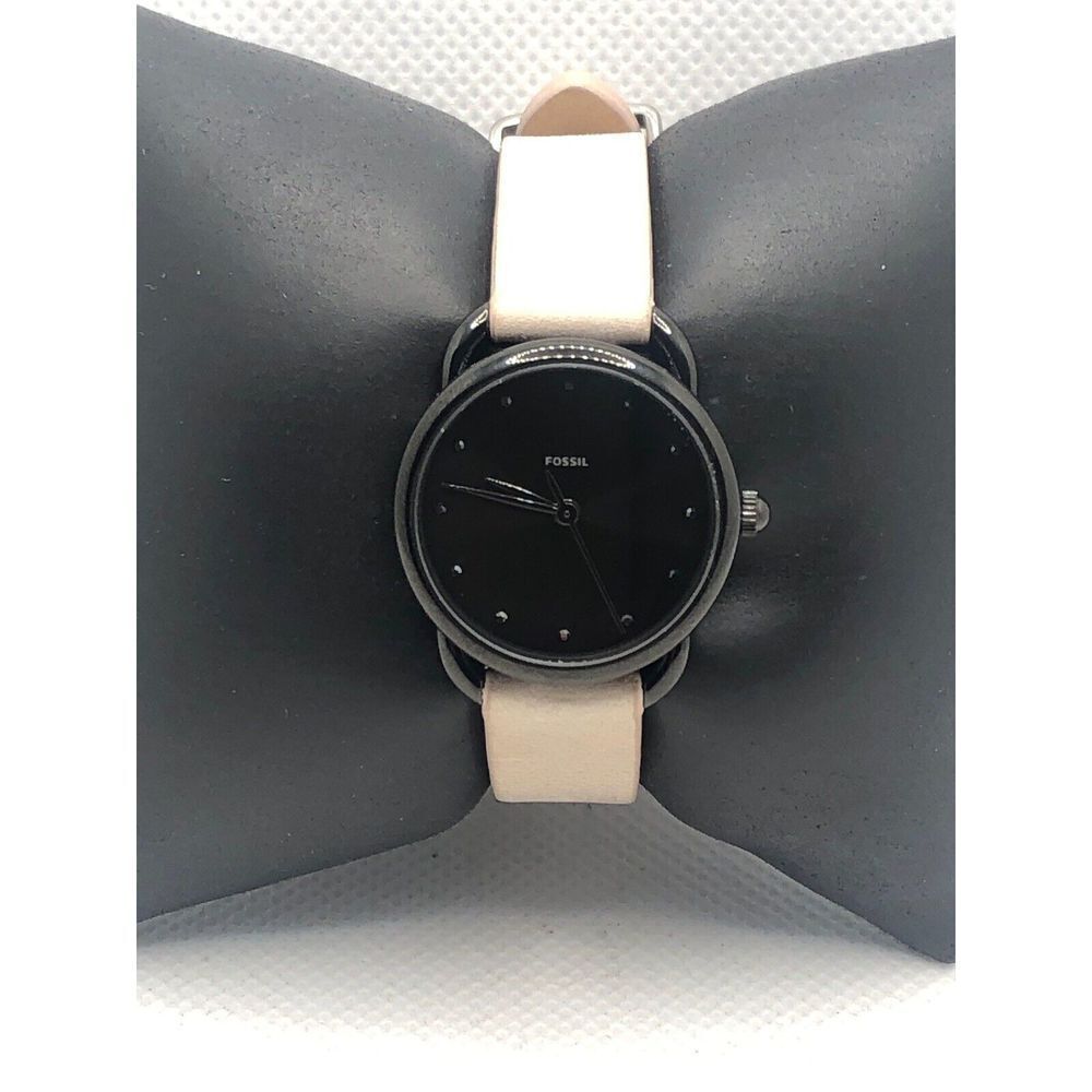 Fossil ES4489 Women's Leather Analog Black Dial Quartz Genuine Wrist Watch KS3